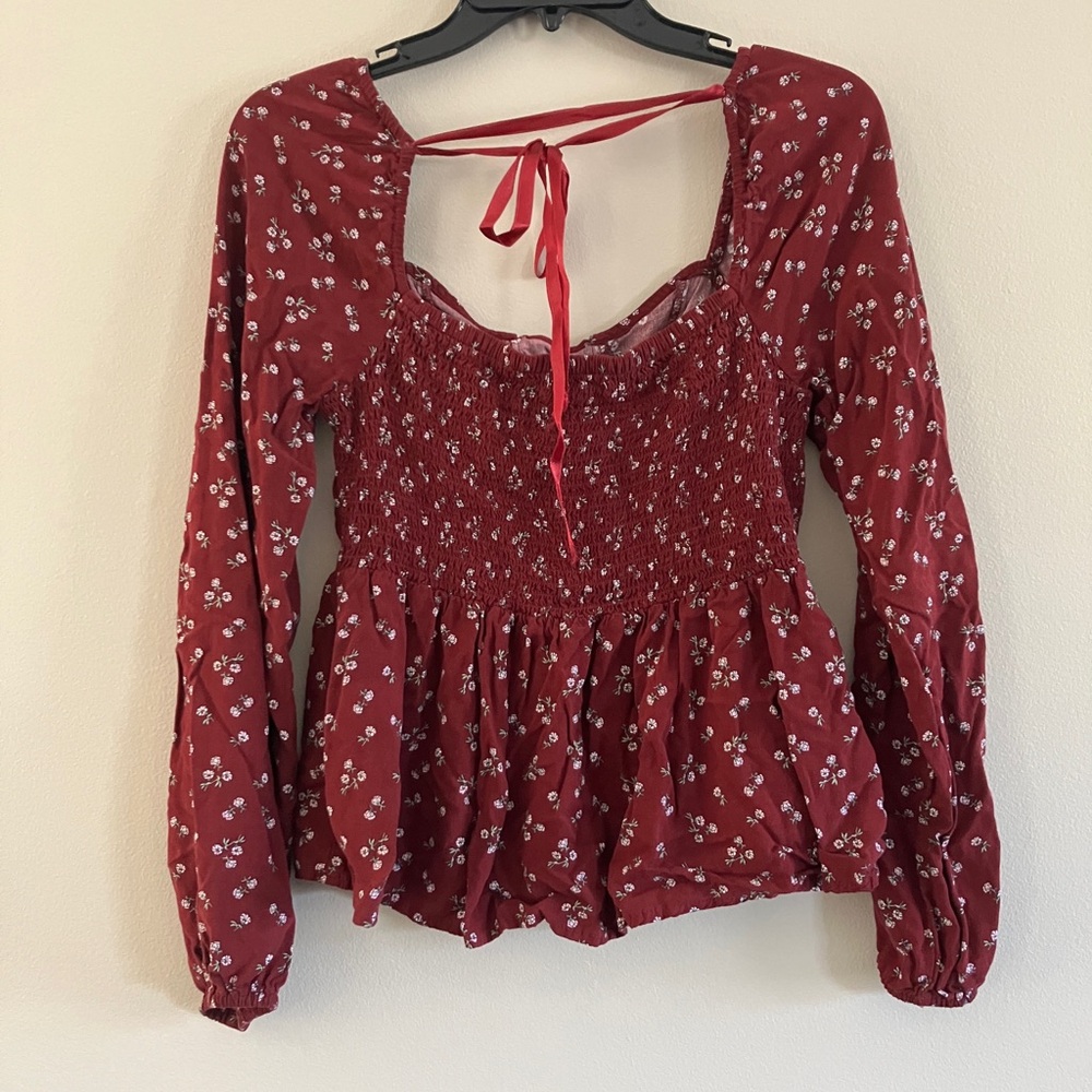 Long sleeve floral blouse - Picture 3 of 4